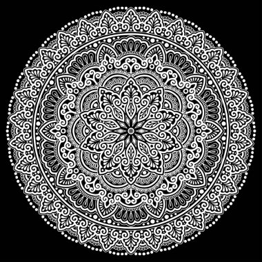 Mandala desen beyaz