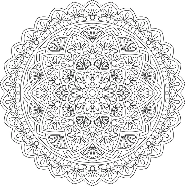 Figura mandala para colorear — Vector de stock