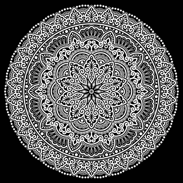 Patrón Mandala blanco — Vector de stock