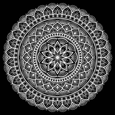 Mandala desen beyaz