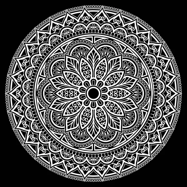 Mandala motif blanc — Image vectorielle