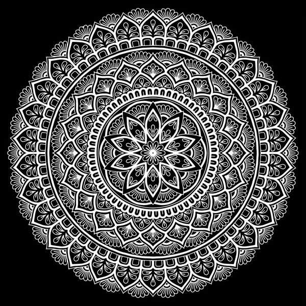 Mandala pattern white — Stock Vector