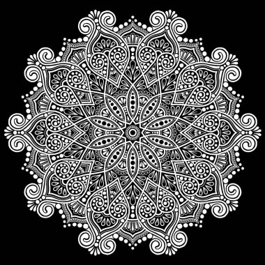 Mandala desen beyaz