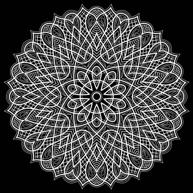Mandala desen beyaz