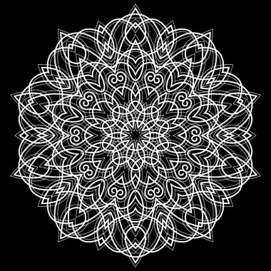 Mandala desen beyaz