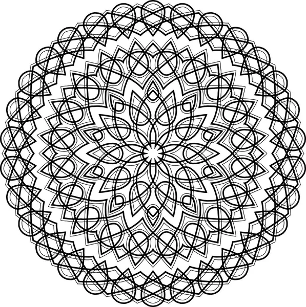 Figura mandala para colorir — Vetor de Stock