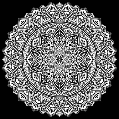 Mandala desen beyaz