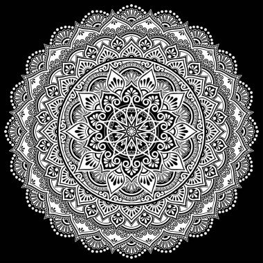 Mandala desen beyaz