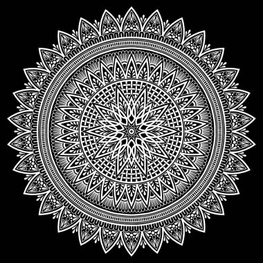 Mandala desen beyaz