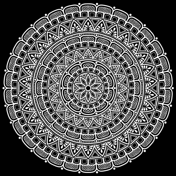 Patrón Mandala blanco — Vector de stock