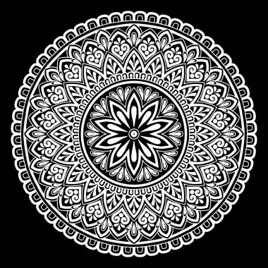 Mandala desen beyaz