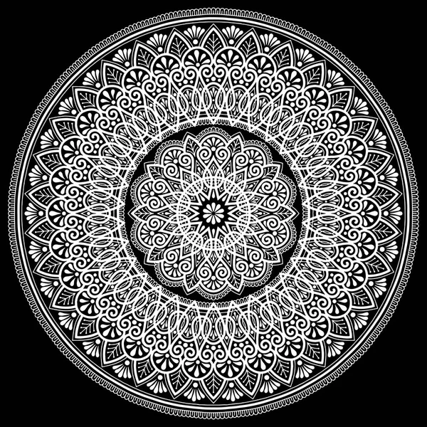 Mandala vzor bílá — Stockový vektor