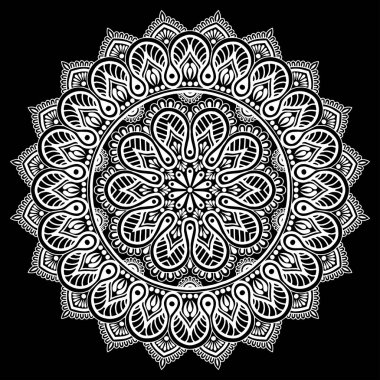 Mandala desen beyaz
