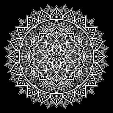 Mandala desen beyaz