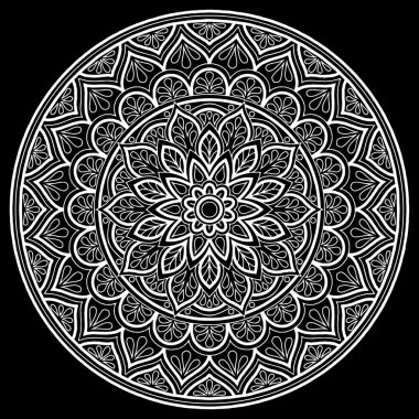 Mandala desen beyaz