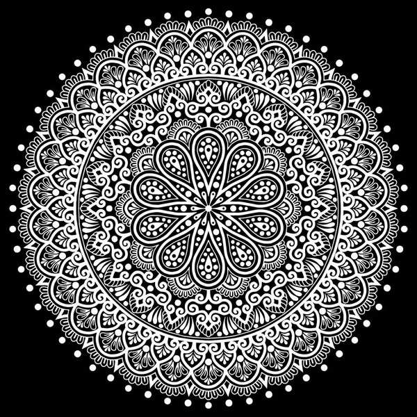 Patrón Mandala blanco — Vector de stock