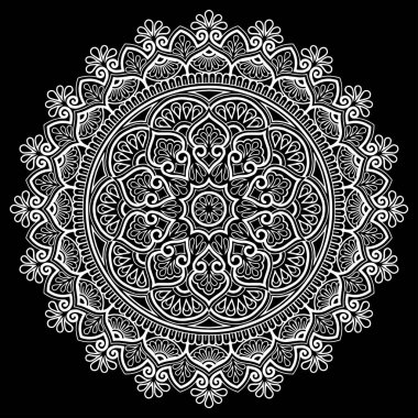 Mandala desen beyaz