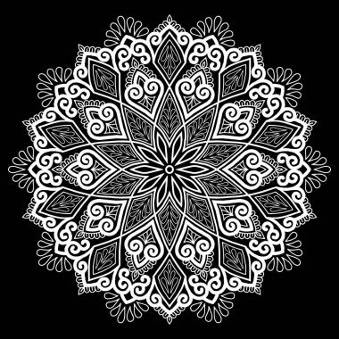 Mandala desen beyaz