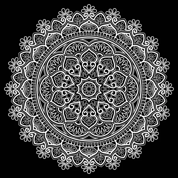 Mandala patroon Wit — Stockvector