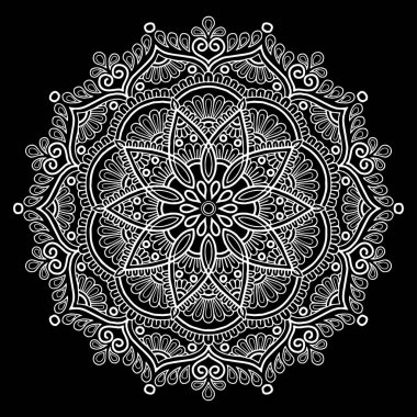 Mandala desen beyaz