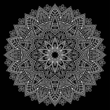 Mandala desen beyaz