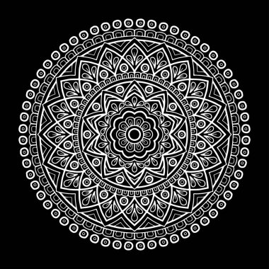 Mandala desen beyaz