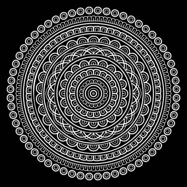 Mandala desen beyaz