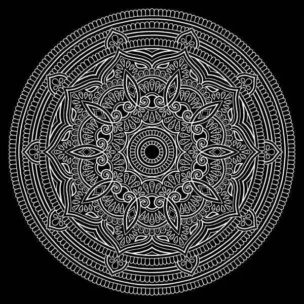 Mandala Muster weiß — Stockvektor