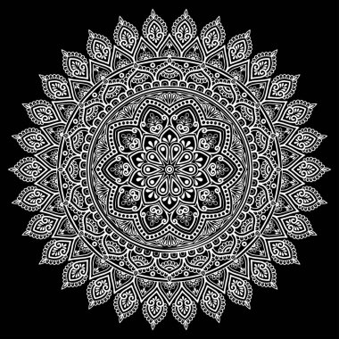 Mandala desen beyaz