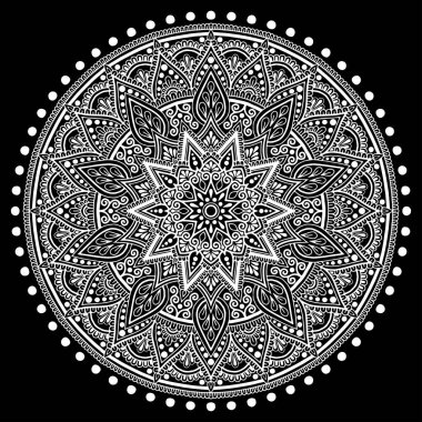 Mandala desen beyaz