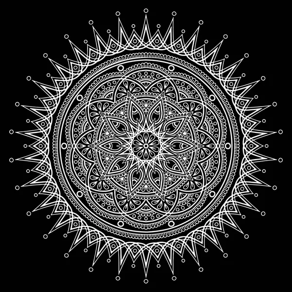 Patrón Mandala blanco — Archivo Imágenes Vectoriales