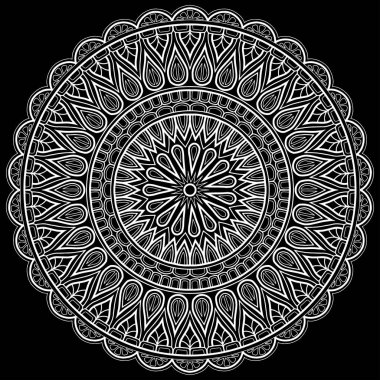 Mandala desen beyaz