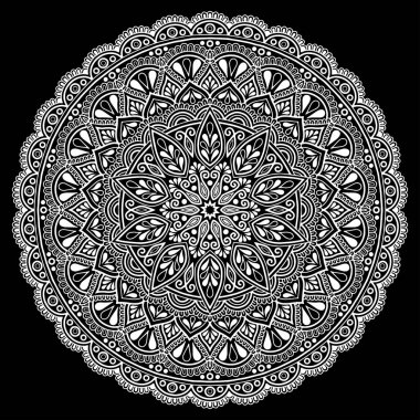 Mandala desen beyaz
