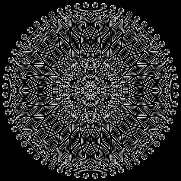 Mandala padrão branco — Vetor de Stock