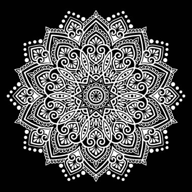 Mandala desen beyaz