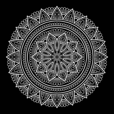 Mandala desen beyaz