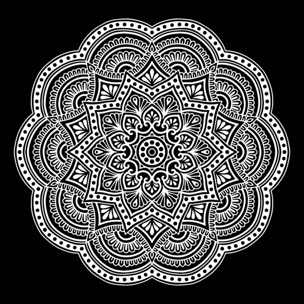 Mandala padrão branco —  Vetores de Stock