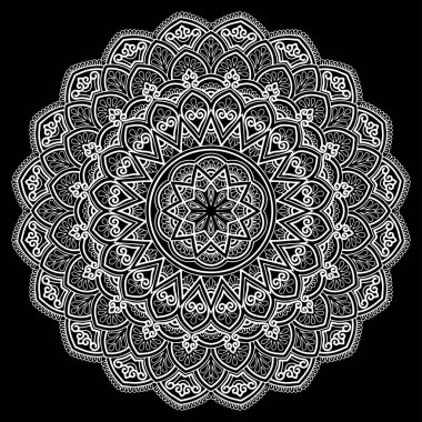 Mandala desen beyaz
