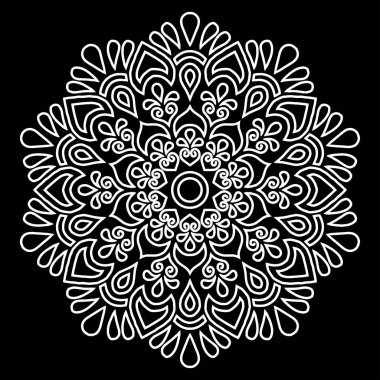 Mandala desen beyaz