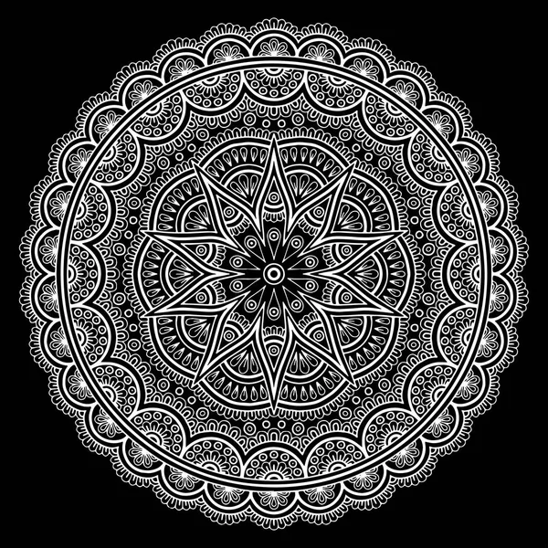 Patrón Mandala blanco — Vector de stock