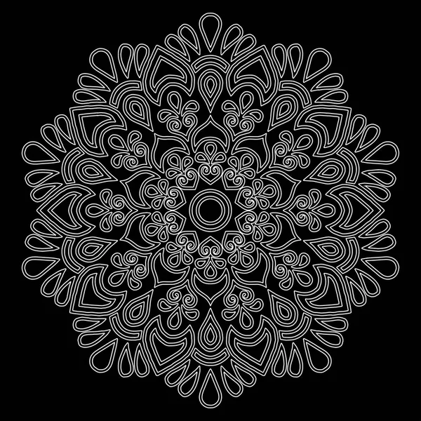 Patrón Mandala blanco — Vector de stock