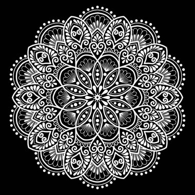 Mandala desen beyaz