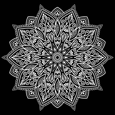 Mandala desen beyaz