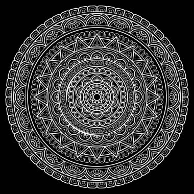 Mandala desen beyaz