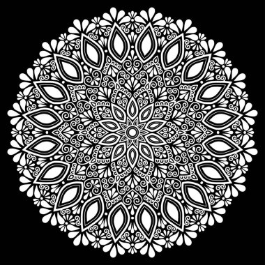 Mandala desen beyaz