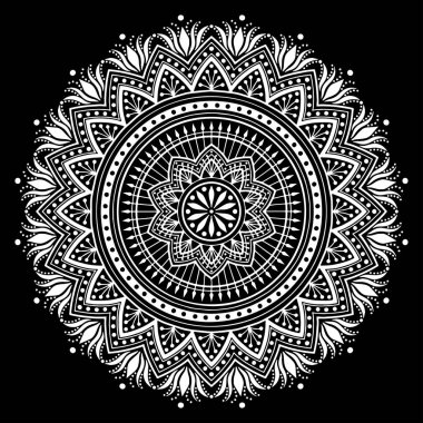 Mandala desen beyaz