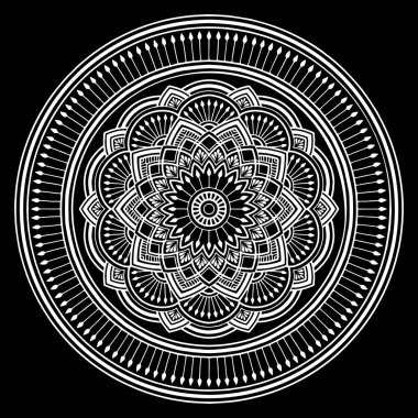 Mandala desen beyaz