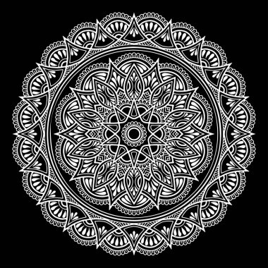 Mandala desen beyaz