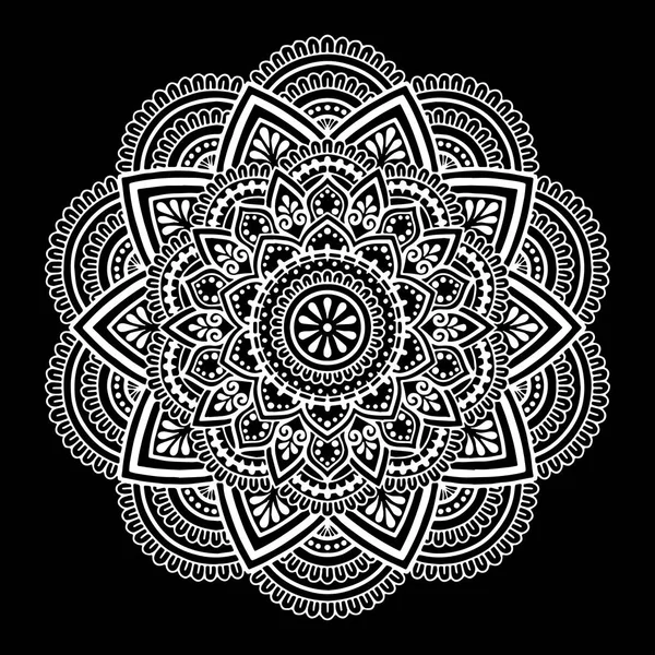 Patrón Mandala blanco — Vector de stock