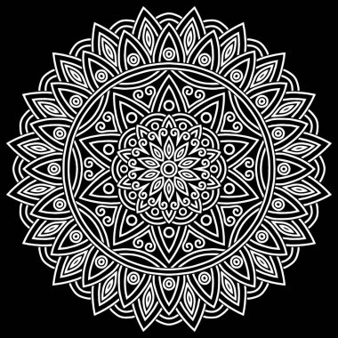 Mandala desen beyaz